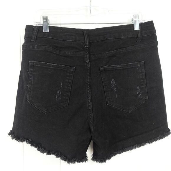 Blue Savvy Womens Black Jean Shorts Size 32 - Picture 4 of 7
